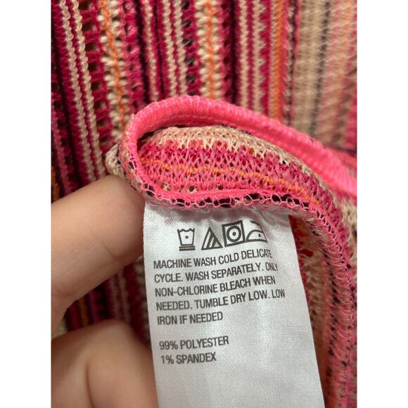 G by Giuliana Black Label‎ Multicolor Crochet Lace Knit Cardigan Sweater Size S - Picture 9 of 9